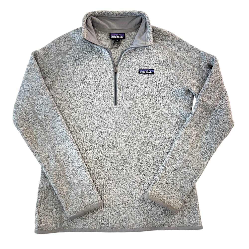 Patagonia Better Sweater Women's Medium Gray 1/4 Zip Pullover Fleece Jacket